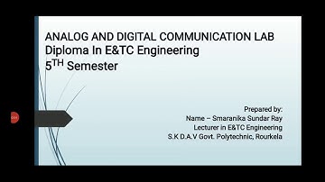 Experiment on TDM/ A & D Communication Lab