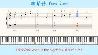 天空之城Castle in the Sky天空の城ラピュタ?Piano Score钢琴谱指法