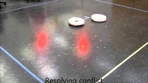 Nonholonomic Robots Cooperative Collision Avoidance with Delay & Sensing Uncertainties - Exp. 1