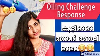 Heavy Hair Oiling Challenge | My Viewers Challenge Accepted !!!! | Malayali Youtuber