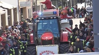 Rosenmontagszugbegleitung ABC-ErkKW THW mit Innenaufnahme + Traktor + 2x FuStKW + 2x Krad Polizei