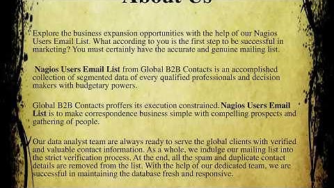 Nagios Users Email List