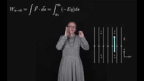 Electrostatic work in constant electric field