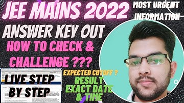 Jee mains 2022 Answer key Out 🔥 | How to check & Challenge answer key ? #jee_2022 #results #cutoff