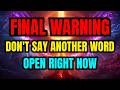 🛑CHOSEN ONE: SILENCE YOURSELF NOW — God Says One More Word Will RUIN Everything 🚨