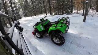 Arctic Cat ATV Plowing Light Snow