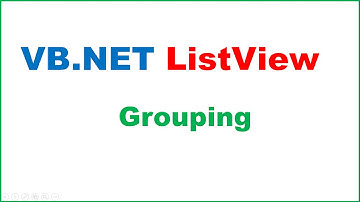 VB.NET ListView Ep.01 : Grouping -- Group Data Using ListViewGroups