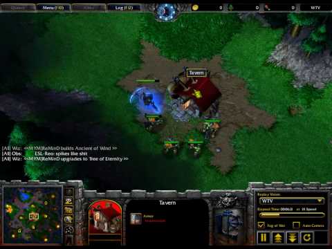 WarCraft 3 Remind vs Lyn on Turtle Rock part 1