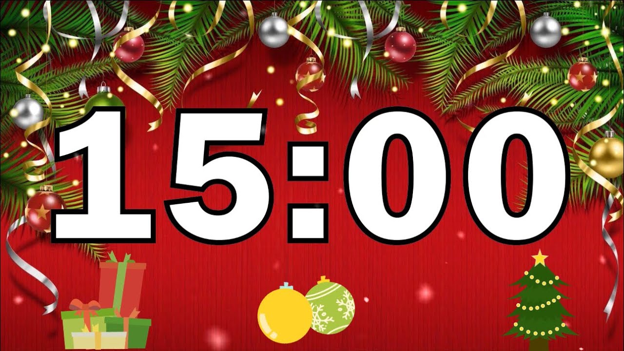 15 Minute Christmas Timer Silent Timer With Voice & Chime timer