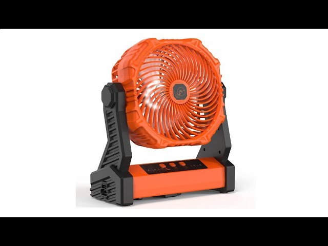 Camping Fan with LED Lantern, 10000mAh Rechargeable Battery Operated  Outdoor Tent Fan with Light & Hook, 270° Pivot, 3 Speeds, Personal USB Desk  Fan