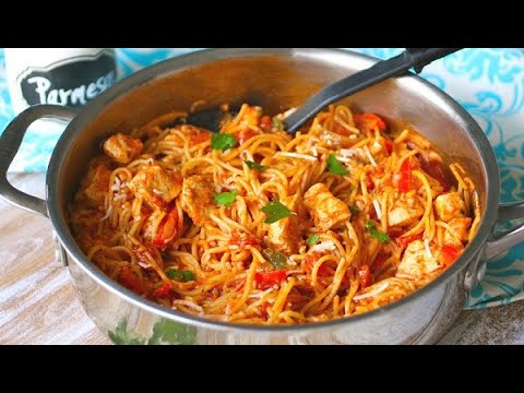 أسهل وأسرع طريقة لعمل مكرونة سباجتي بالفراخ مع مروة الشافعي 