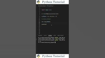 How To Filter A Numpy Array | Python Tutorial