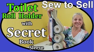 DIY Toilet Roll Holder & secret magazine book storage pocket How to Sew & Sell paper roll sleeve