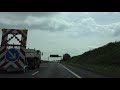 Ref:qd9AxEkm6Ac Driving on the n12 e50 from 22200 gr�ces to 22120 yffiniac, brittany, france 23rd may 2019