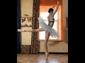 Russian ballerina Maria Khoreva demonstrates a minute long, 360° pointe technique