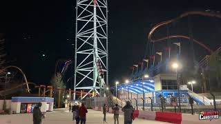 Top Thrill 2 Off-Ride Night Footage (Media Day 2024), Cedar Point