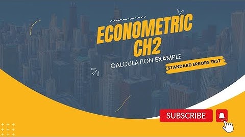 Econometric chapter 2 simple linear regression model example of Hypothesis testing/standard errors