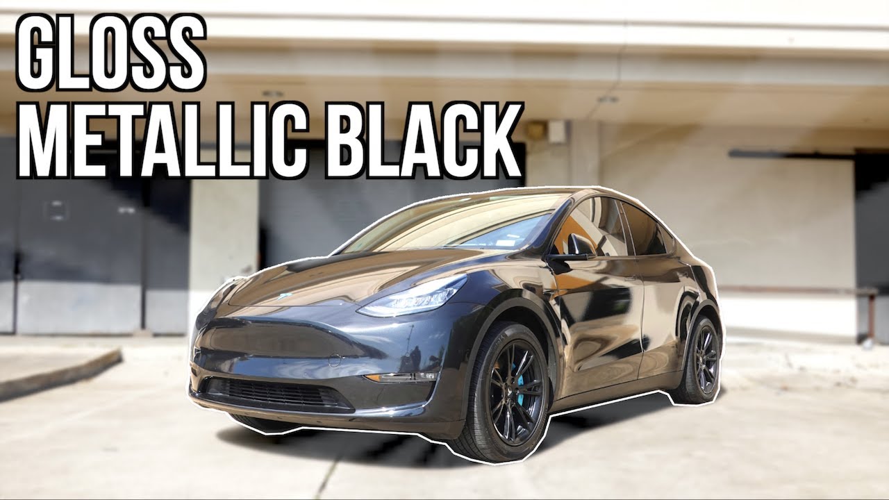 Tesla Model Y Wrap,Best Ravoony Matte Black Car Vinyl Wrap Tesla