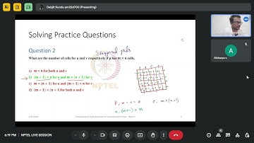 NPTEL LIVE SESSIONS - Computational Fluid Dynamics For Incompressible Flows - Week 9