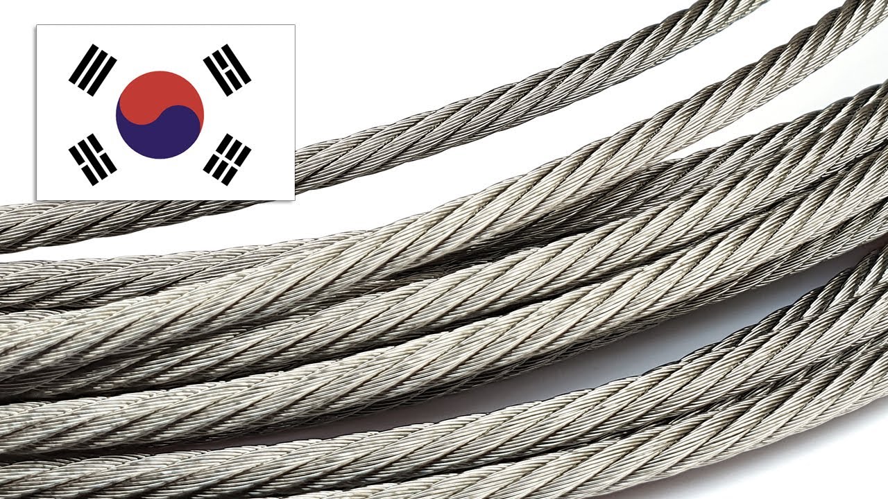 Korean Stainless Steel Wire Rope SUS304 SUS316 Cable - YouTube