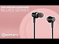 Bluetooth wireless earphones with inline remote  blues series  amplify creations