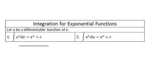 Integration natural exponential function