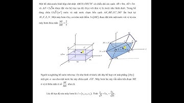 THPT Nguyễn Khuyến 2026: Một bể chứa nước hình hộp chữ nhật ABCD.A