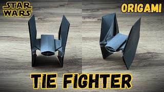 TIE Fighter Origami Star Wars Tutorial | How to Make Star Wars Origami TIE Figher Spaceship