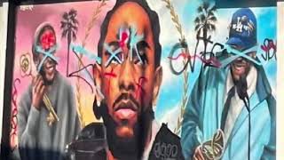 Kendrick Lamar’s Compton Mural gets wacced out again in Compton 🤦🏾‍♂️ people are crazy