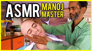 HEAD MASSAGE with neck CRACKING by MANOJ MASTER | ASMR Barber