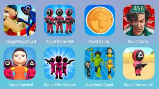 Huggy Wuggy Squid, Squid Game 456 Survival, Squid Candy Challenge, Squid Game, Superhero Squid Game screenshot 5