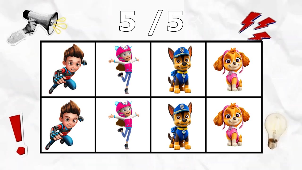 Say The Word On Beat.  Cartoon Characters (Level 1–3)