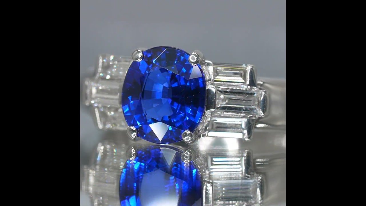 ロイヤルブルーカラーサファイア ダイヤモンドリング SA 1.78ct D 0.45