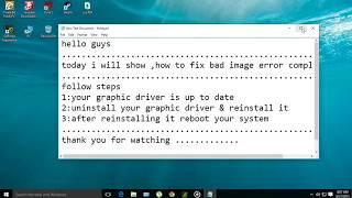 how to fix bad image error WORKS 100% (WINDOWS 10)