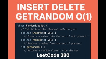 Insert Delete GetRandom O(1) | LeetCode 380 | HashMap + Array Explained