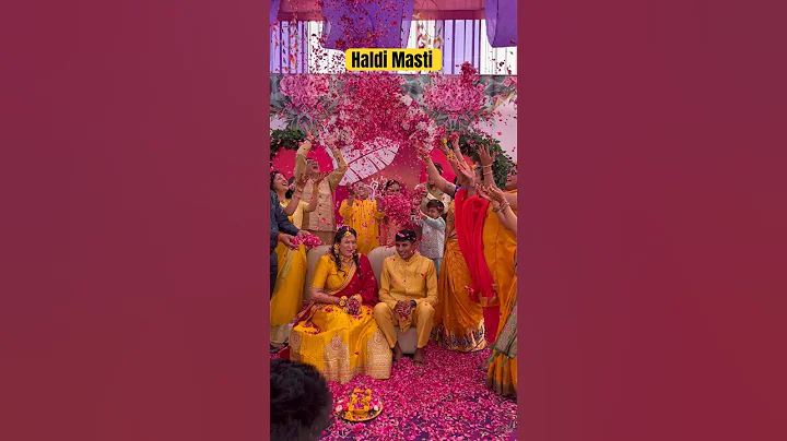 Haldi Ceremony Activity || Best Flowers Masti In Haldi Ceremony 🧡 #haldiceremony #shorts