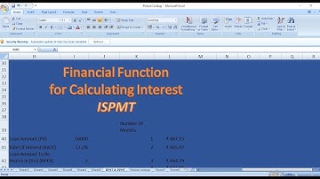 ISPMT Function MS Excel Mei Kaise Use Karen| ISPMT MS Excel Function