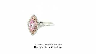 Dainty Marquise Pink Diamond Ring screenshot 4