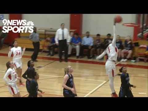 Impressive high school girls basketball dunk