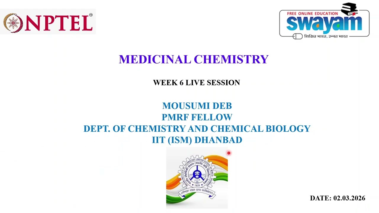 Week 6: Medicinal Chemistry (Jan 2026)