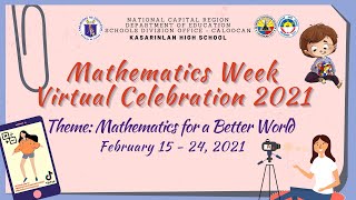 MATHEMATICS WEEK VIRTUAL CELEBRATION 2021