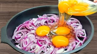 just add eggs with onion recipe | simple delicious breakfast recipe | eggs recipe | imran food