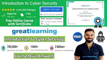 Introduction to Cyber Security | Course Quiz Answers | Great Learning | Great Learning Academy