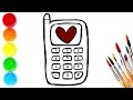 Let's Glitter, coloring and drawing Mobile phone for kids , toddlers | Jomy Toy Art