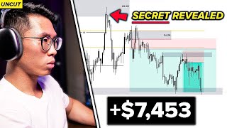 How I made $7,453 trading in 1 day (UNCUT Trading EP4)