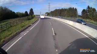 Car Reversing Up Dualcarriageway