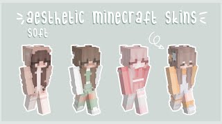 soft aesthetic minecraft skins 🍊🌷 w/ links screenshot 1