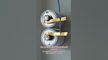 Supercapacitor Short Circuit Test N°1 Two 1200F Capacitors Discharged with Over 1000A Current