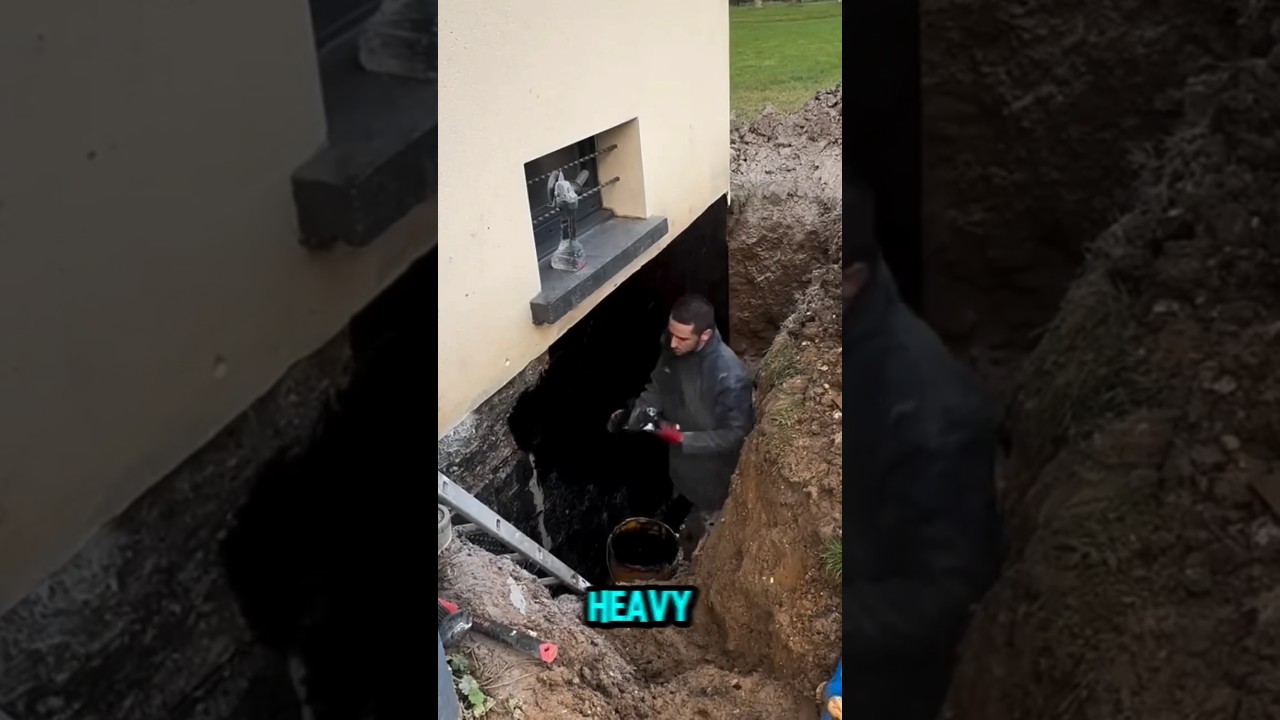 How Pros Waterproof a Basement Wall After Flood Damage #flood #damage #diy #fix #renovation #shorts