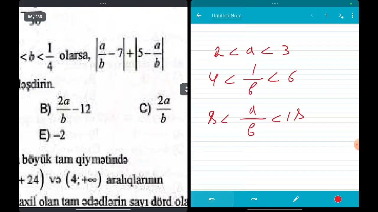 2025 toplu bərabərsizliklər ilk 2 BÖLMƏ İZAHI 